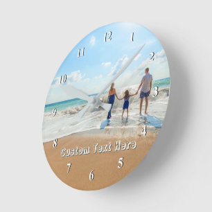 Upload Your Family Photo Clock Add Custom Text
