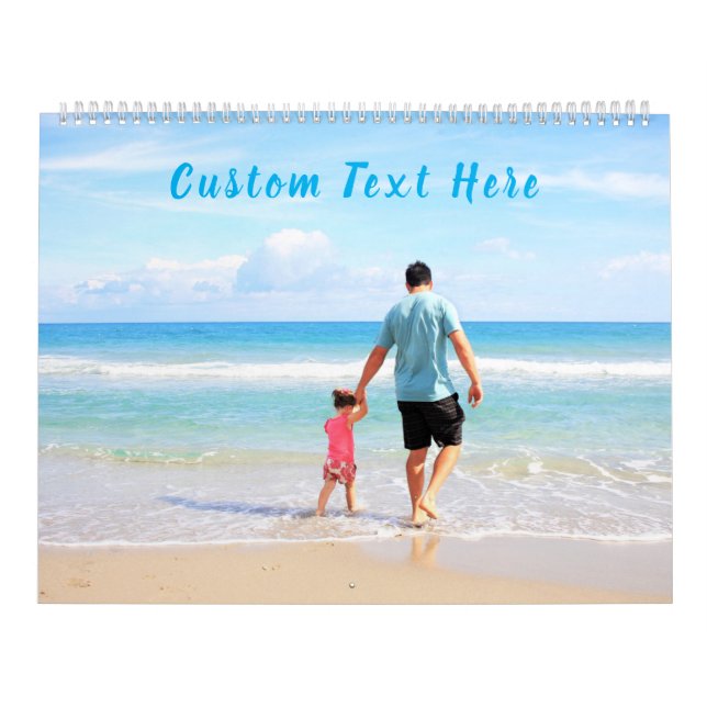 Upload Your Favourite Photo Calendar Custom Text (Cover)