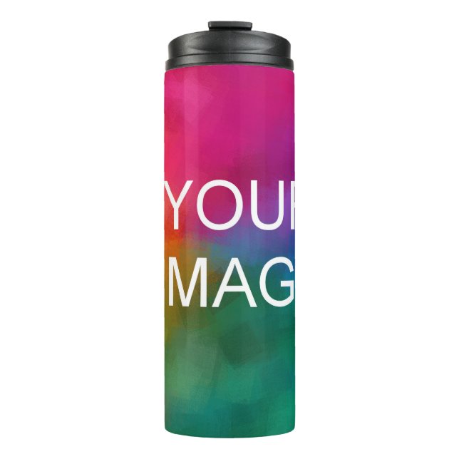Upload Your Image Photo Or Logo Modern Top Best Thermal Tumbler (Front)
