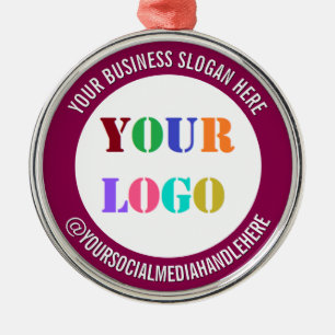 Upload Your Logo Add Text Social Media Promotional Metal Tree Decoration