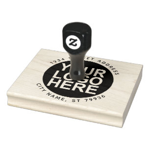 Upload Your Logo and Company Address Rubber Stamp