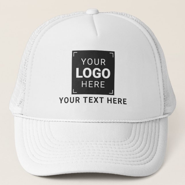 Upload Your Logo and Custom Message Trucker Hat (Front)
