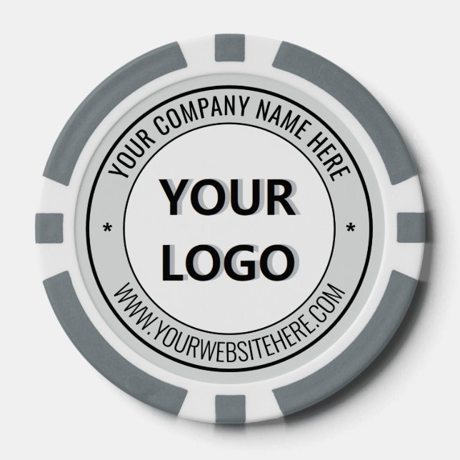 Upload Your Logo Branded Poker Chips Add Text Info (Front)