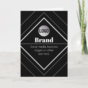 Upload Your Logo & Customisable Text Design Card