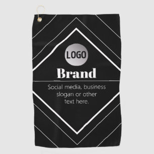Upload Your Logo & Customisable Text Design Golf Towel