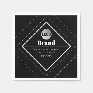 Upload Your Logo & Customisable Text Design Napkin