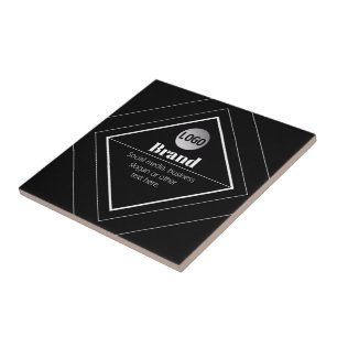 Upload Your Logo & Customisable Text Design Tile