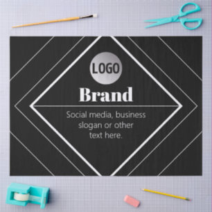 Upload Your Logo & Customisable Text Design Tissue Paper
