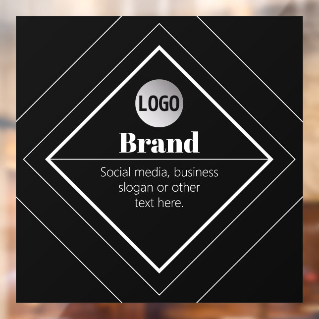 Upload Your Logo & Customisable Text Design Window Cling (Sheet 2)