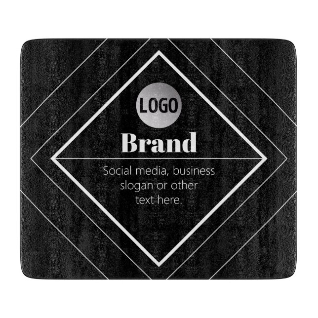 Upload Your Logo & Customizable Text Design Cutting Board (Front)