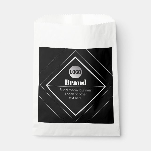 Upload Your Logo & Customizable Text Design Favour Bags (Front)