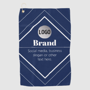 Upload Your Logo & Customizable Text Design Golf Towel