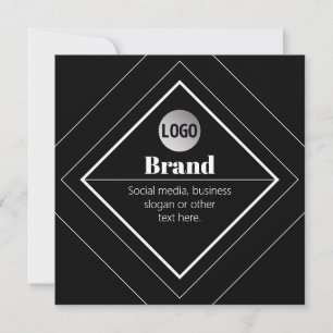Upload Your Logo & Customizable Text Design Invitation