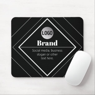 Upload Your Logo & Customizable Text Design Mouse Mat