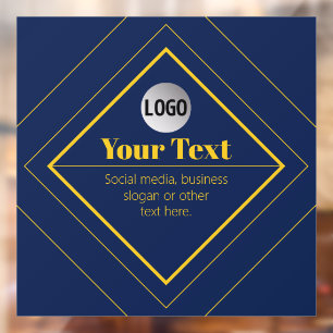 Upload Your Logo & Customizable Text Design Window Cling