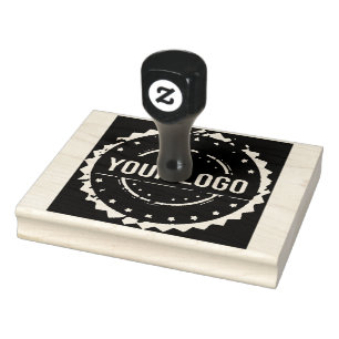 Upload Your Logo, Large Round Business Logo Rubber Rubber Stamp