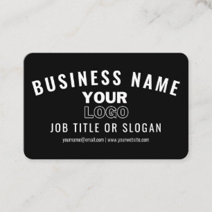 Upload Your Logo   Modern Black & White (editable) Business Card