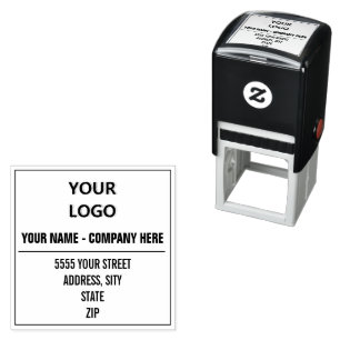 Upload Your Logo or Photo Add Name Address Stamp