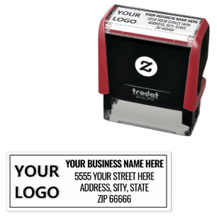 Upload Your Logo or Photo Address Stamp Example