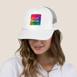 Upload Your Logo or Photo Modern Simple Template Trucker Hat