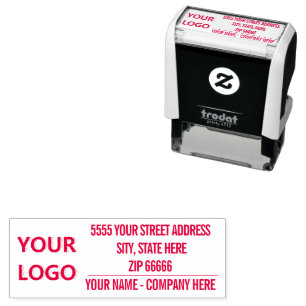 Upload Your Logo Photo Name Address Stamp Example