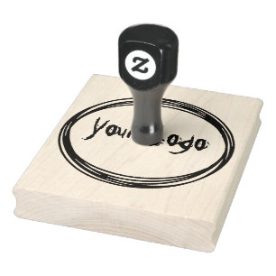 Upload Your Logo,Round Business Logo Rubber Stamp