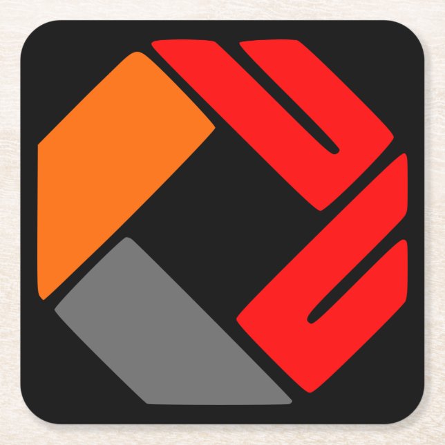 Upload your logo square paper coaster (Front)