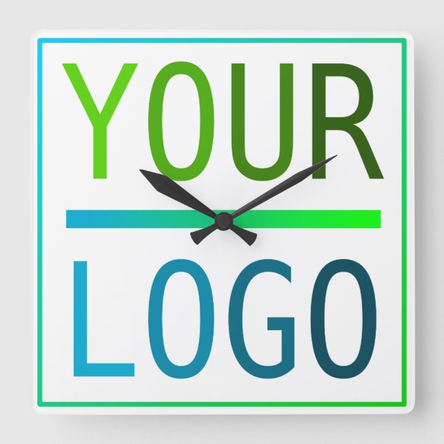 upload your logo square wall clock (Front)