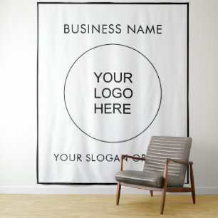 Upload Your Logo to Vertical Extra Large Backdrop Tapestry