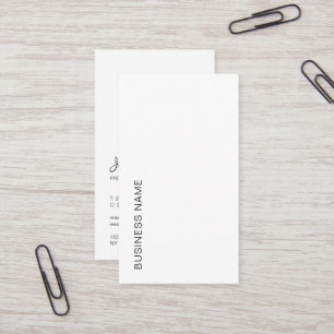 Upload Your Logo Vertical Typography Modern Business Card