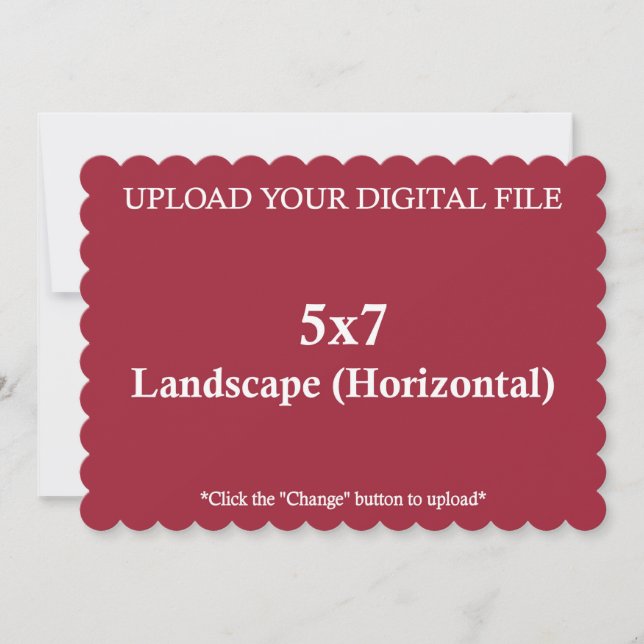 Upload Your Own 5 x 7 Design with Scalloped Edges (Front)