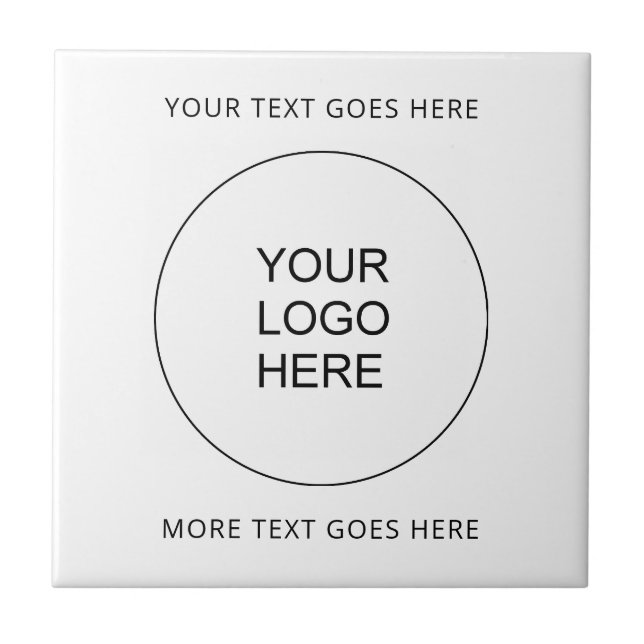 Upload Your Own Business Company Logo Add Text Tile (Front)