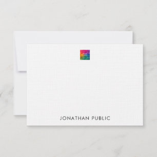 Upload Your Own Company Logo Here Linen Card