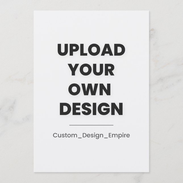 Upload Your Own Design Here | Custom Programme (Front)