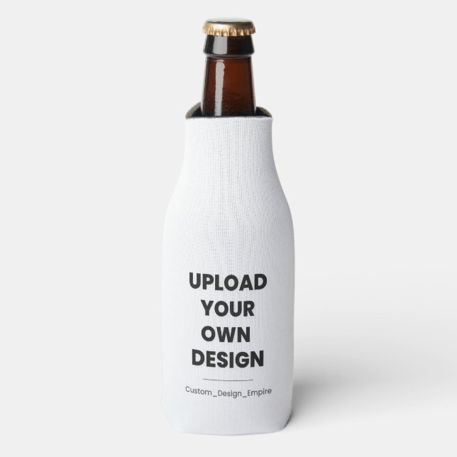 Upload Your Own Design Here | Custom Template Bottle Cooler (Bottle Front)