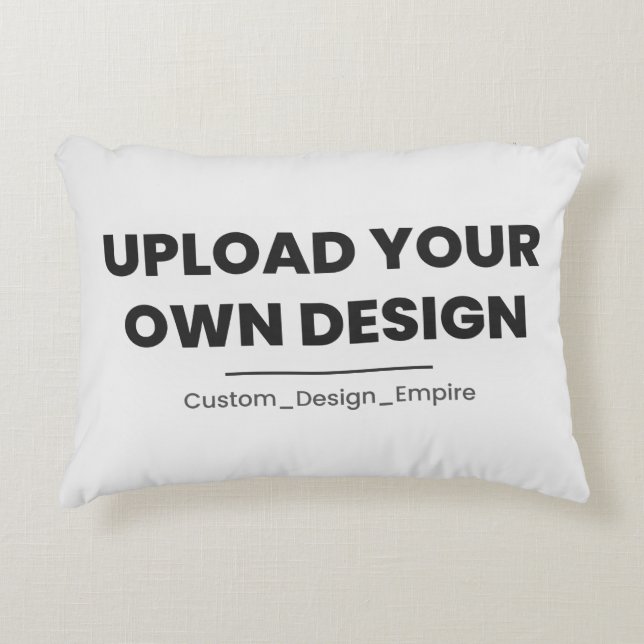 Upload Your Own Design Here | Custom Template Decorative Cushion (Front)