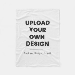 Upload Your Own Design Here   Custom Template Fleece Blanket