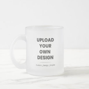 Upload Your Own Design Here   Custom Template Frosted Glass Coffee Mug