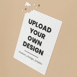 Upload Your Own Design Here   Custom Template Jigsaw Puzzle