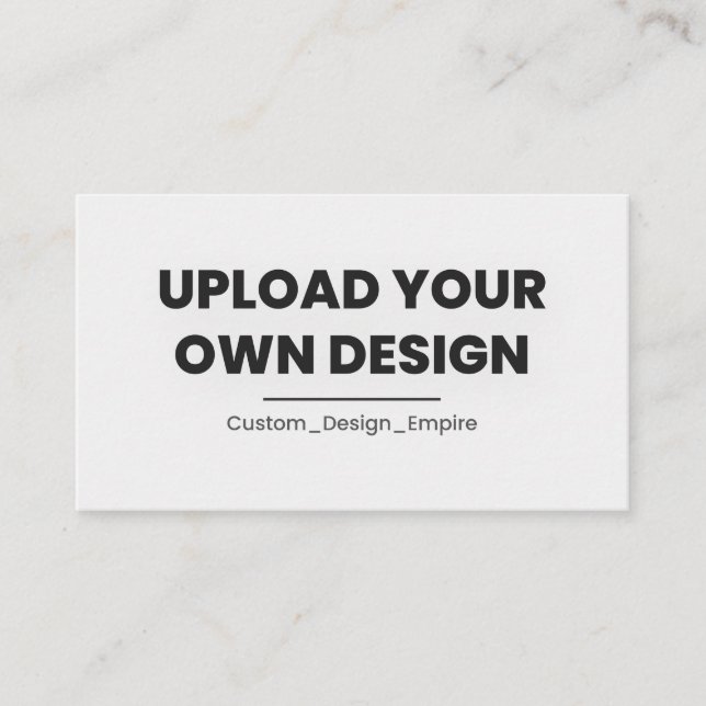 Upload Your Own Design Here | Custom Template Loyalty Card (Front)