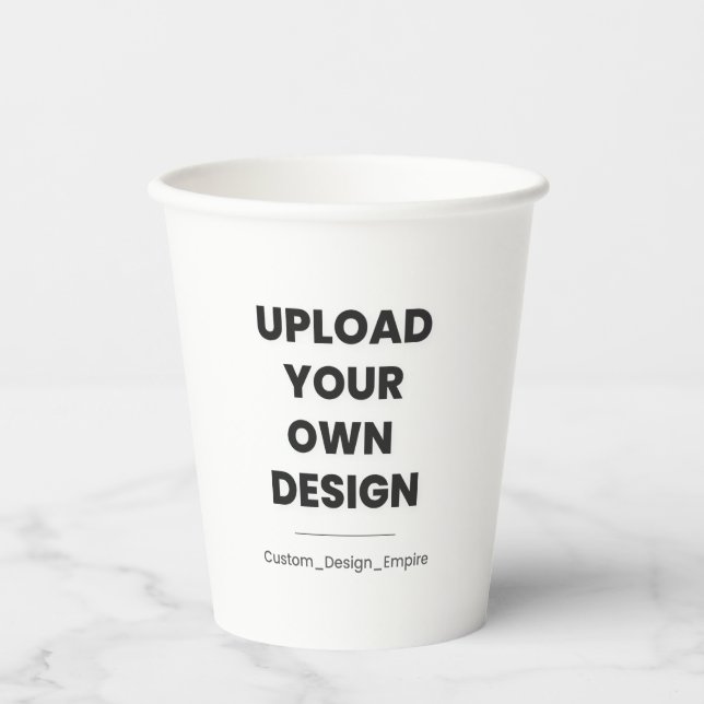 Upload Your Own Design Here | Custom Template Paper Cups (Front)