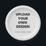 Upload Your Own Design Here | Custom Template Paper Plate<br><div class="desc">Transform your ideas into reality ✨ Upload your own design, photo, or logo and create something truly one-of-a-kind! Whether it’s a gift, branding item, or personal artwork—this custom template lets you bring your vision to life instantly. 🎨📸 Just upload → adjust → order. Fast, easy, and made exactly your way....</div>