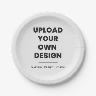 Upload Your Own Design Here Custom Template Paper Plate