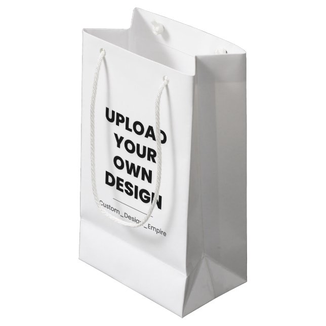 Upload Your Own Design Here | Custom Template Small Gift Bag (Front Angled)
