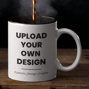 Upload Your Own Design Here Custom Template Two-Tone Coffee Mug
