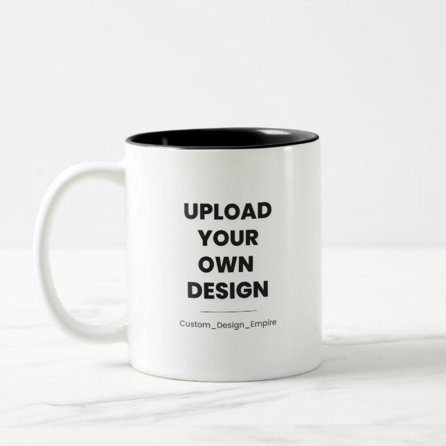 Upload Your Own Design Here | Custom Template Two-Tone Coffee Mug (Left)