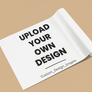 Upload Your Own Design Here Custom Template Wrapping Paper Sheet
