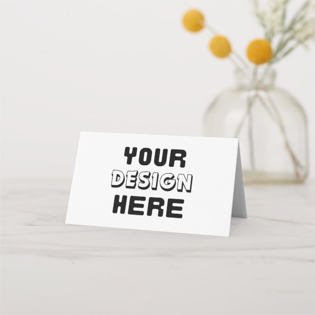 Upload Your Own Design Here Place Card (Front)