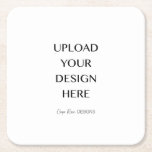 Upload Your Own Design  Square Paper Coaster<br><div class="desc">Can't find something you love or to fit the exact need? Upload your own sayings or images to create exactly what you are looking for!</div>