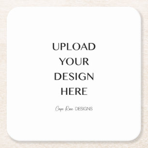 Upload Your Own Design  Square Paper Coaster